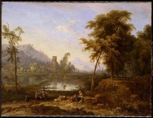 Italienische Landschaft mit umgeknicktem Baum