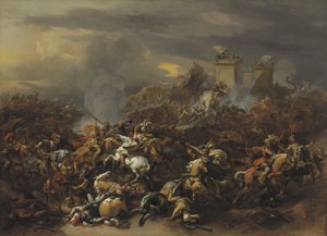 Die Schlacht von Alexander dem Großen gegen König Porus