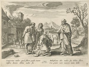 Elisa hilft einer armen Witwe. Geschichte von Elisa (Serientitel) von Nicolaes Ryckmans