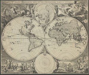 Orbis terrarum nova et accuratissima tabula, ca. 1690