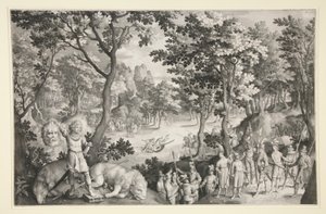 David und Goliath von Nicolaes de Bruyn