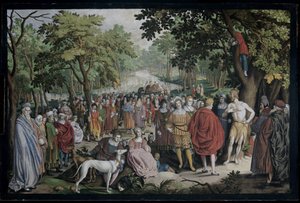 Die Predigt Johannes des Täufers am Ufer des Jordan von Nicolaes de Bruyn