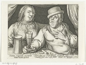 Trinkender Mann und Frau von Nicolaes de Bruyn