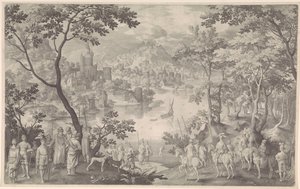 Heilung von Naaman von Nicolaes de Bruyn