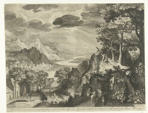 Landschaft mit dem Opfer Abrahams