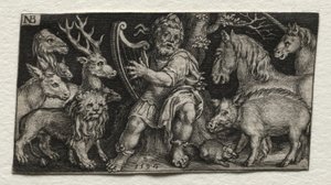 Orpheus bezaubert die Tiere, 1594