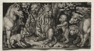 Der König der Tiere, 1594 von Nicolaes de Bruyn