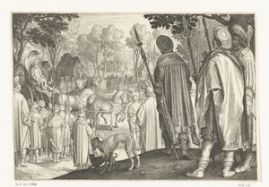 Triumphzug von Josef im Triumphwagen des Pharao (Serie: Geschichte von Josef) von Nicolaes de Bruyn