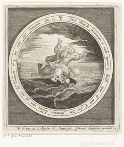 Zweiter Tag der Schöpfung: Gott trennt die Wasser in Himmel und Meer von Nicolaes de Bruyn