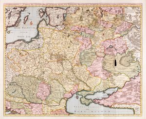 Karte des Kriegsschauplatzes in Polen, Moskau und der Türkei von Nicolas Visscher