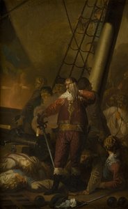 Christian IV. an Bord seines Flaggschiffs "Die Dreifaltigkeit" von Nicolai Abildgaard