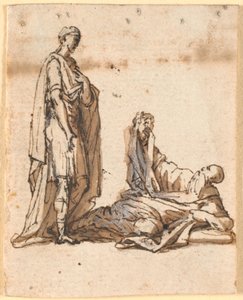 Diogenes bittet Alexander, zur Seite zu treten, damit die Sonne auf ihn scheinen kann von Nicolai Abildgaard