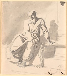 Sitzende antike Männerfigur, vermutlich Anacreon