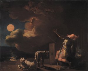 Fingal sieht die Geister seiner Vorfahren im Mondlicht von Nicolai Abildgaard