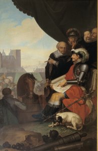 Frederik II. baut Schloss Kronborg in Helsingør von Nicolai Abildgaard