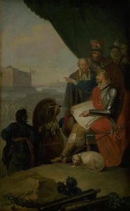 Frederik II. baut Schloss Kronborg in Helsingör von Nicolai Abildgaard