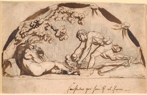 Der Hirte Faustulus findet Romulus und Remus von Nicolai Abildgaard