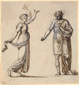 Mann und Frau in antiken Gewändern von Nicolai Abildgaard