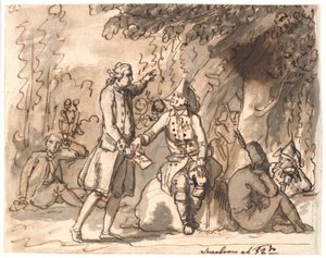 Mirabeau übergibt Friedrich II. von Preußen ein Dokument über die Rechte des Menschen von Nicolai Abildgaard