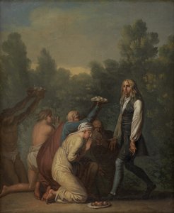 Niels Klim empfängt die Huldigung der Quamiten von Nicolai Abildgaard