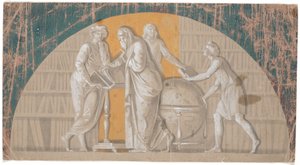 Die Gründung der königlichen Bibliothek von Nicolai Abildgaard