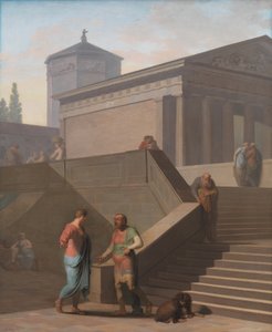 Pamphilius und sein Diener Davus. Aus Terence