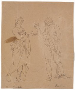 Pamphilus und Davus im Gespräch von Nicolai Abildgaard