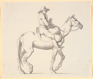 Der Lumpensammler zu Pferd, wenn er die toten Katzen von den Straßen sammelt von Nicolai Abildgaard