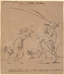 Szene aus Ossian; Morna und Duchomar
