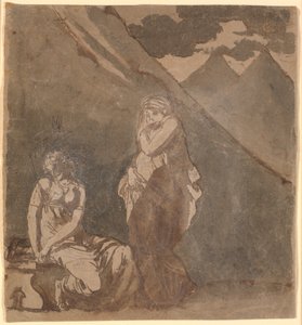 Szene aus Voltaires "Le triumvirat", vermutlich 1. Akt, 1. Szene von Nicolai Abildgaard