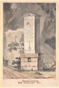 Entwurf für ein Denkmal für Sinclair von Nicolai Abildgaard