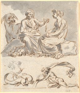 Entwurf für eine Szene aus Apuleius