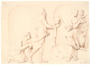 Odysseus entdeckt Achilles unter den Töchtern des Lykomedes