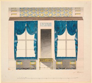 Die Fensterwand im "blauen Kabinett"