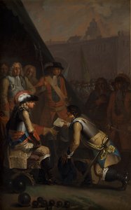 Magnus Stenbock übergibt die Festung Tønning an Friedrich IV. im Jahr 1714, 1785 von Nicolai Abraham Abildgaard