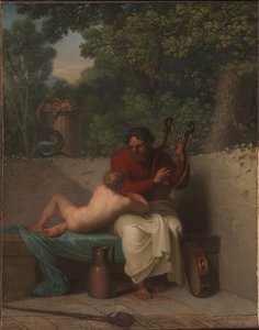 Der griechische Dichter Anacreon und Bathyll, 1808 von Nicolai Abraham Abildgaard