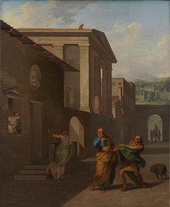 Die Hebamme verabschiedet sich von dem Mädchen aus Andros von Nicolai Abraham Abildgaard