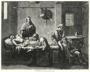 Eudemidas diktiert sein Testament von Nicolas (after) Poussin