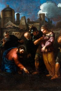 Die Ehebrecherin von Nicolas (school of) Poussin