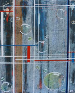 Geometrisches Gitter mit Blasen von Nicolas Alsterdal