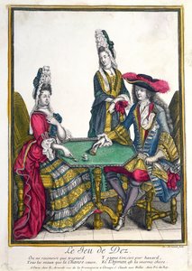 Das Würfelspiel, Ende des 17. Jahrhunderts von Nicolas Arnoult
