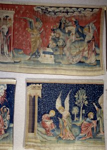 Apokalypse (1373-1383), Nr. 61: Der fünfte Engel goss seine Schale auf den Thron des Tieres
