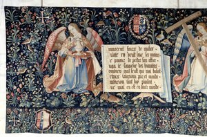 Apokalypse (1373-1383), Engel tragen die Werkzeuge der Passion von Nicolas Bataille