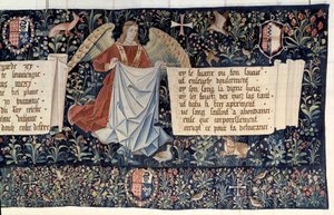 Apokalypse (1373-1383), Engel tragen die Werkzeuge der Passion von Nicolas Bataille