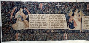 Apokalypse (1373-1383), Engel tragen die Werkzeuge der Passion von Nicolas Bataille
