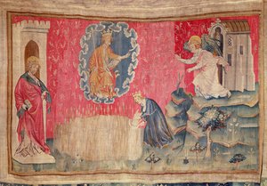 Die Ernte der Auserwählten, aus dem Apokalypse-Wandteppich von Angers, 1373-87