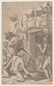 Christus im Limbus, nach Raphael, 1541 von Nicolas Beatrizet