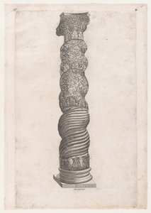 Speculum Romanae Magnificentiae: Groteske gewundene Säule in St. Peter, 16. Jahrhundert