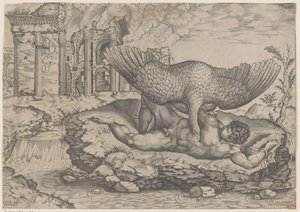 Tityus und der Geier von Nicolas Beatrizet