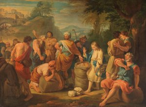 Das Auffinden des Geldes in Benjamins Sack von Nicolas Bertin